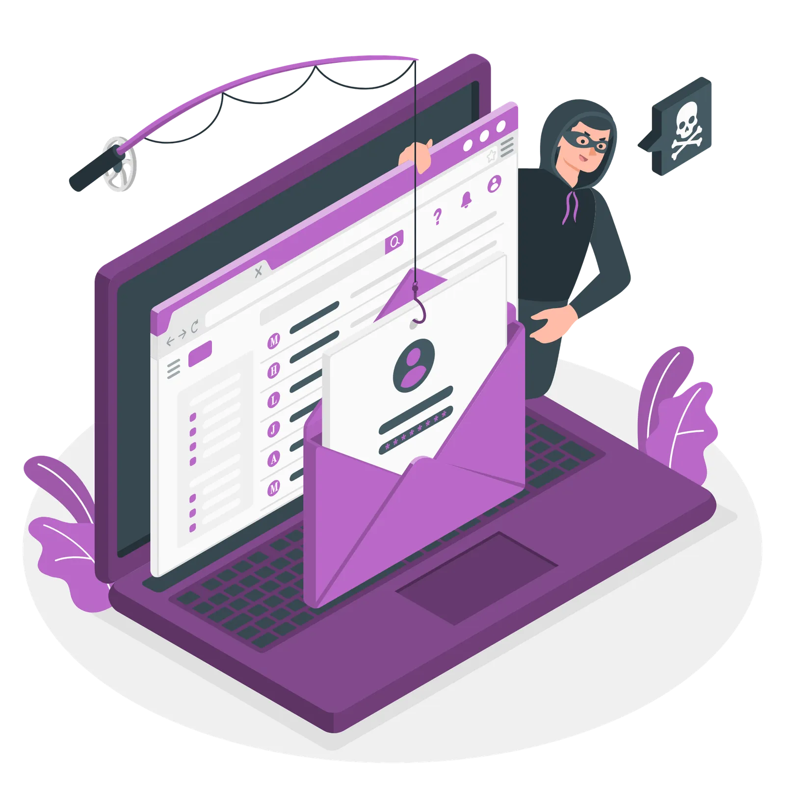 A computer being hacked